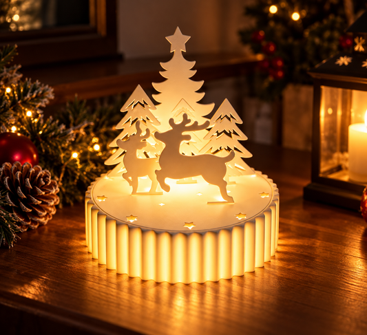 Christmas Reindeer Forest LED Light | Illuminated Winter Wonderland Decoration