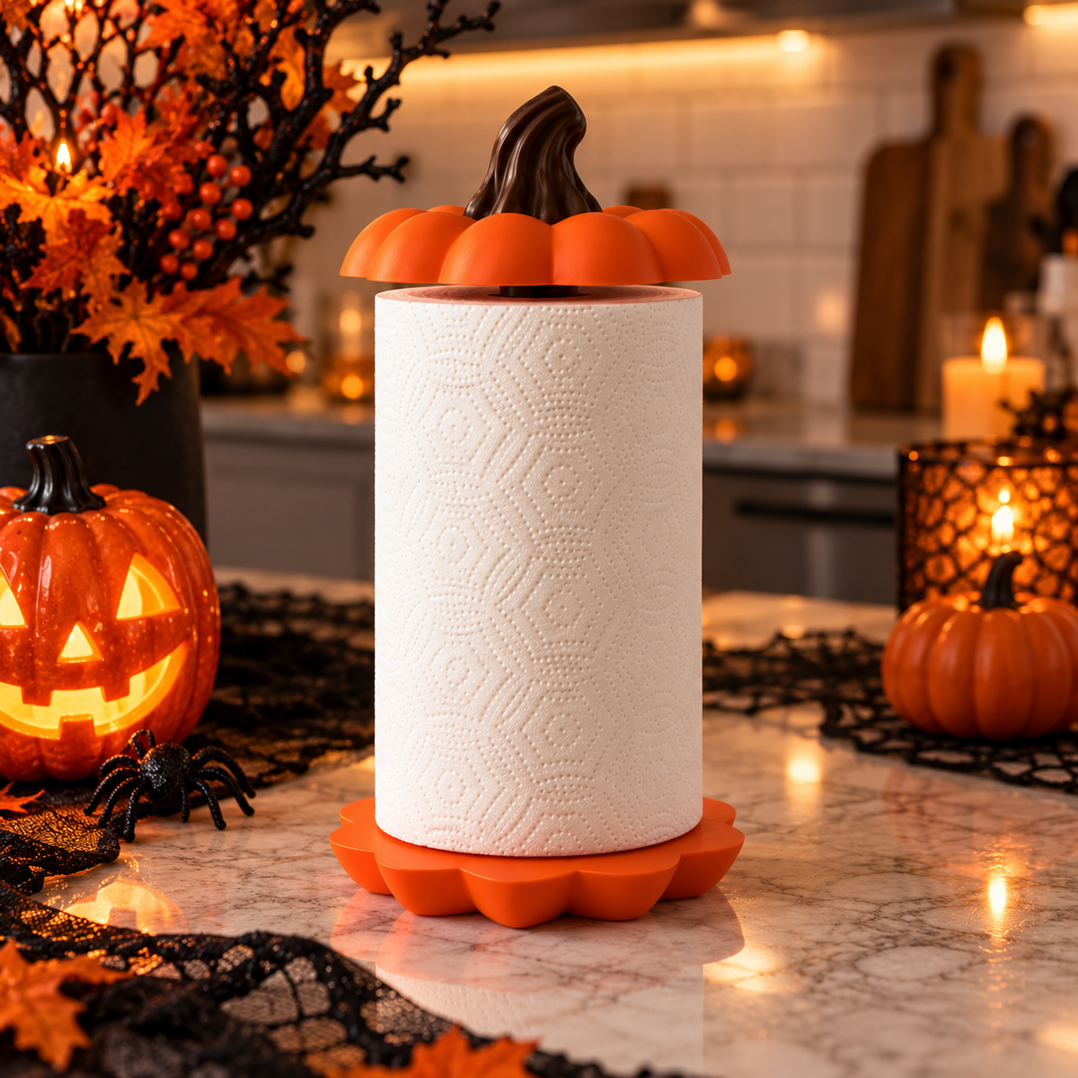 Pumpkin Paper Towel Holder | Fall & Halloween Kitchen Decor