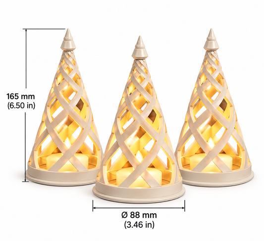 Christmas Spiral Tree LED Candle Holder | Light Included