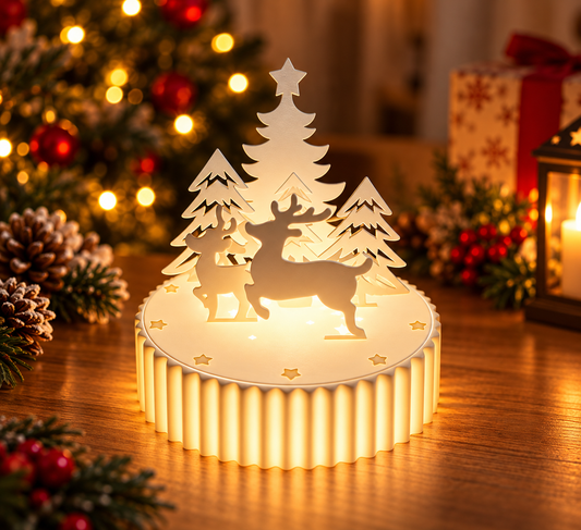 Christmas Reindeer Forest LED Light | Illuminated Winter Wonderland Decoration