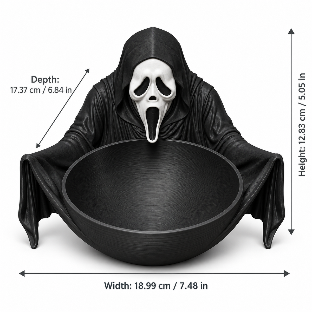 Scary Ghostface Candy Bowl | Halloween Candy Holder & Spooky Decor
