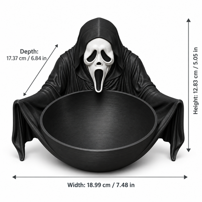 Scary Ghostface Candy Bowl | Halloween Candy Holder & Spooky Decor