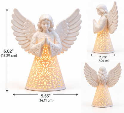 Christmas Praying Angel LED Light | Light Up Christmas Angel Decoration