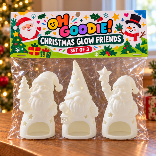 Christmas LED Tea Light Holders – Santa & Gnome Decor Set of 3
