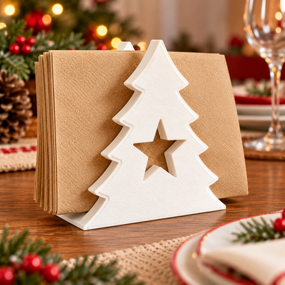 Christmas Tree Napkin Holder | Holiday Table Decor
