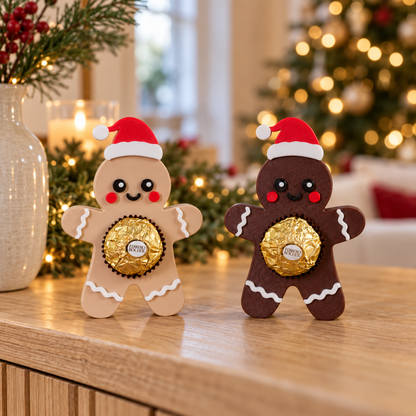 Christmas Gingerbread Chocolate Holders Set of 8 | Holiday Party Favors