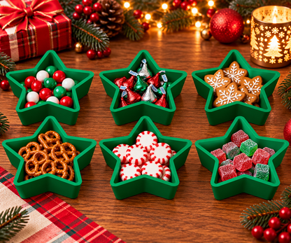 Christmas Snack & Treat Trays Set of 6 | Holiday Party Serving Dishes