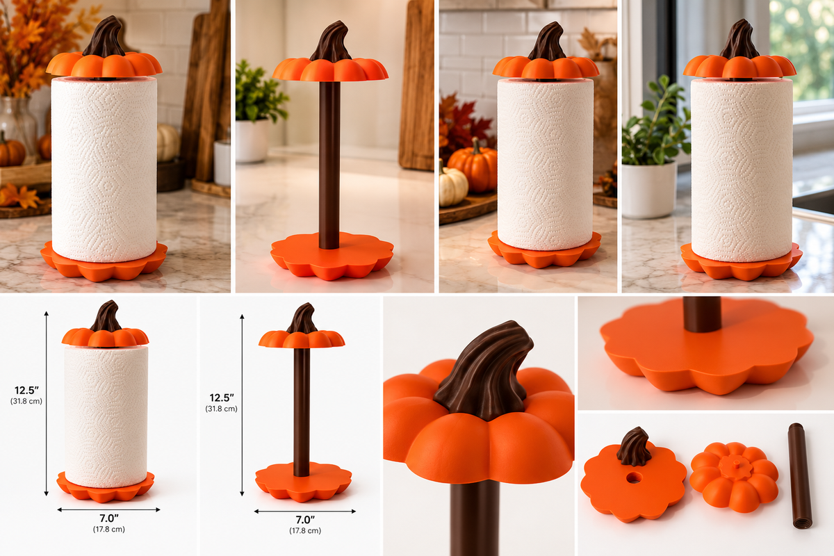 Pumpkin Paper Towel Holder | Fall & Halloween Kitchen Decor