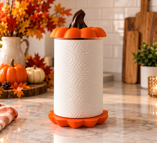 Pumpkin Paper Towel Holder | Fall & Halloween Kitchen Decor