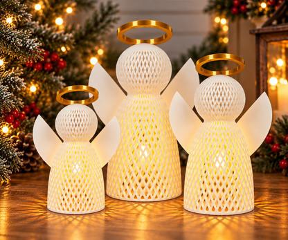 Glowing Christmas Angel Lantern | LED Christmas Decor | Single or Set of 3