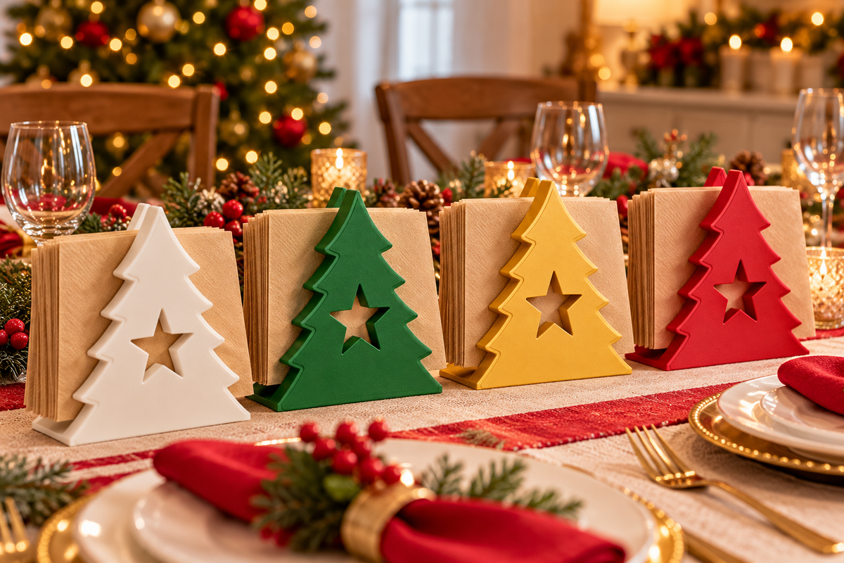 Christmas Tree Napkin Holder | Holiday Table Decor