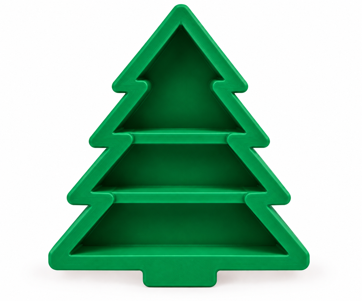 Christmas Tree Charcuterie Snack Tray – 3-Section Holiday Serving Platter
