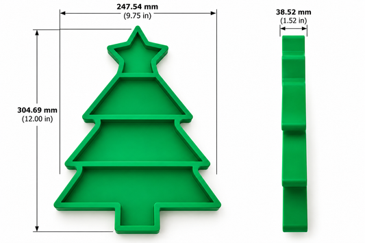 Christmas Tree Snack Tray | Holiday Charcuterie & Serving Platter