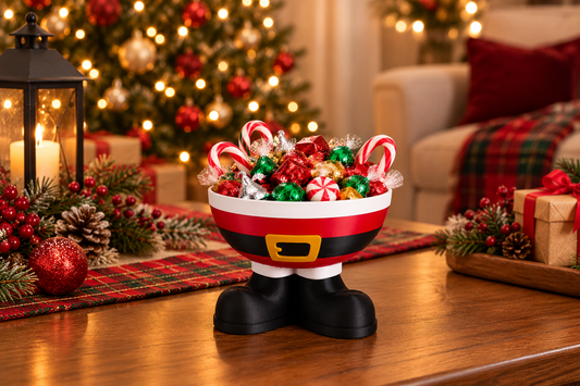 Santa & Elf Christmas Treat Bowls | Holiday Candy & Cookie Holders