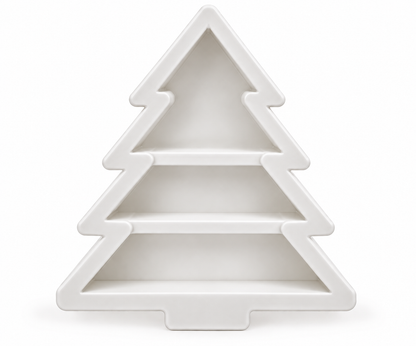 Christmas Tree Charcuterie Snack Tray – 3-Section Holiday Serving Platter